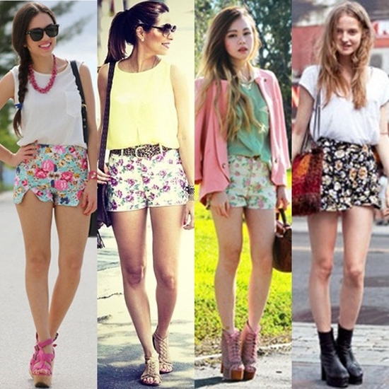 shorts de floral